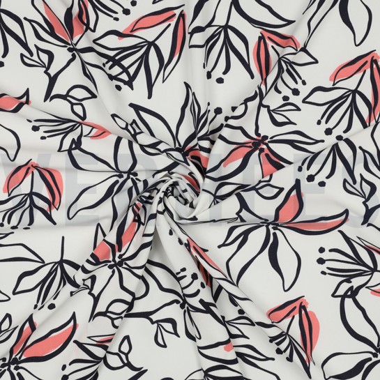 MAGNOLIA STRETCH BLOEMEN WIT #7