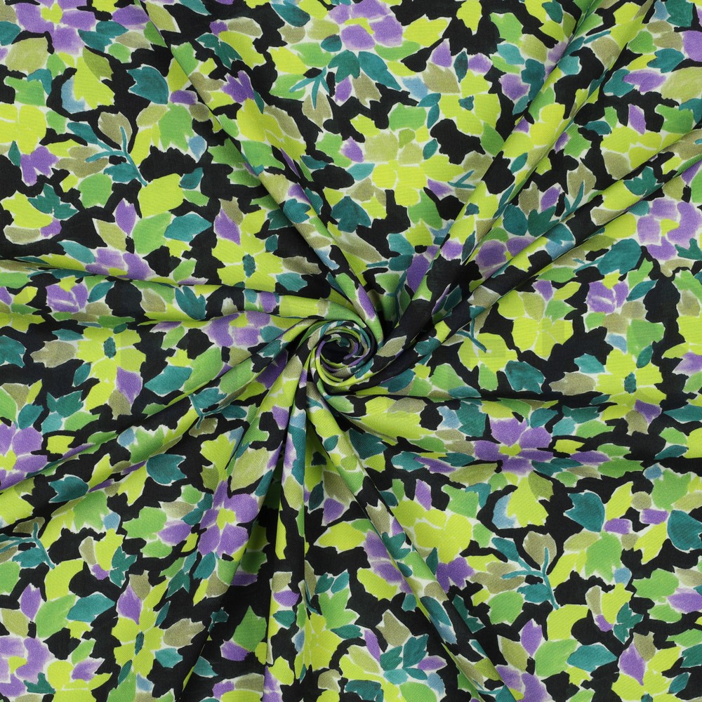 VISCOSE RADIANCE DIGITAAL BLOEMEN GROEN #7