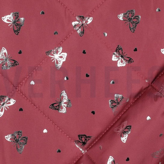 STEPPED SILVER BUTTERFLY DARK ROSE #7