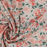 VISCOSE RADIANCE DIGITAL FLEURS ÉCRU/CORAIL (thumbnail) #3