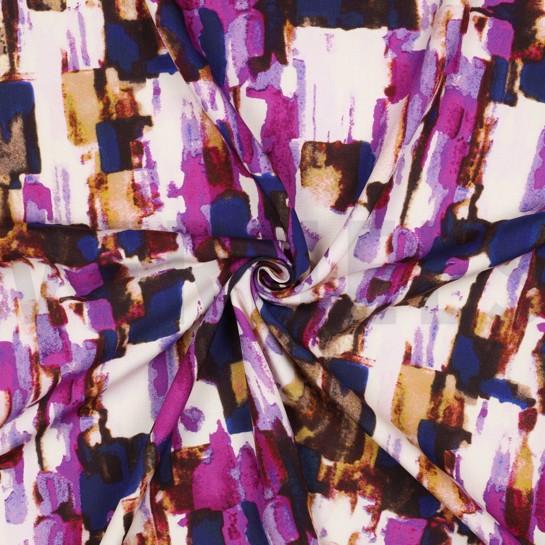 VISKOSE RADIANCE DIGITAL ABSTRAKT LILA/VIOLETT #7