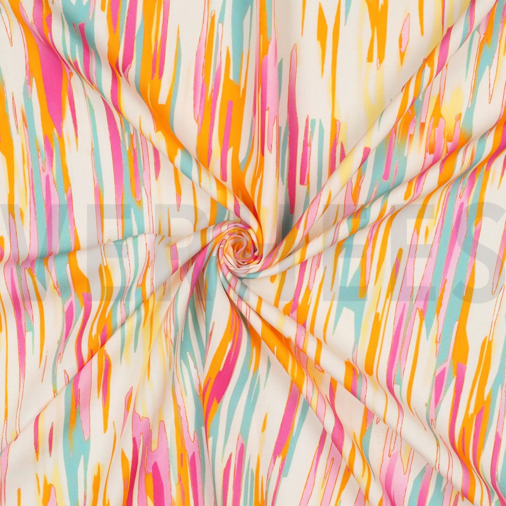 VISCOSE RADIANCE DIGITAAL ABSTRACT GEBROKEN WIT #7