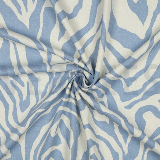 LEINEN VISKOSE TIERHAUT BLAU #7
