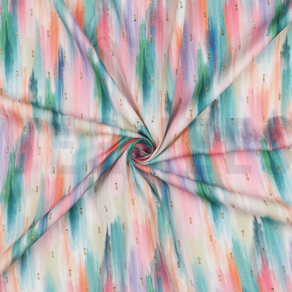 VISCOSE LUREX DIGITAL ABSTRACT GREEN #7