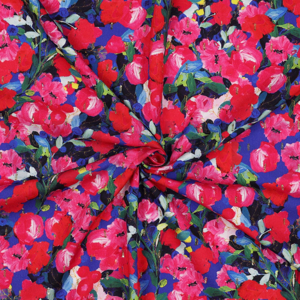 VISCOSE LUREX DIGITAL FLOWERS PINK #7