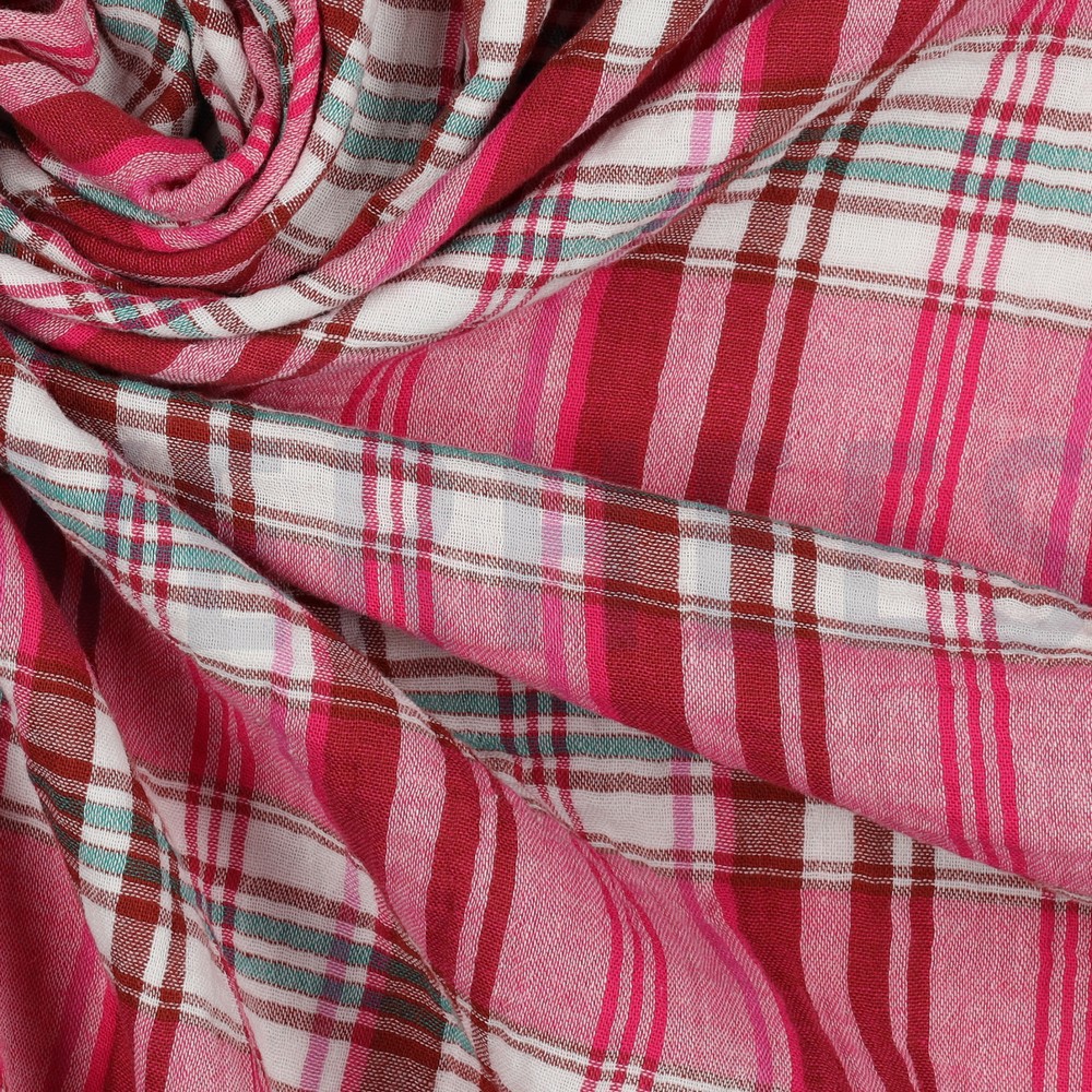 DOUBLE SIDED DOUBLE GAUZE CHECKS PINK CHECK #7