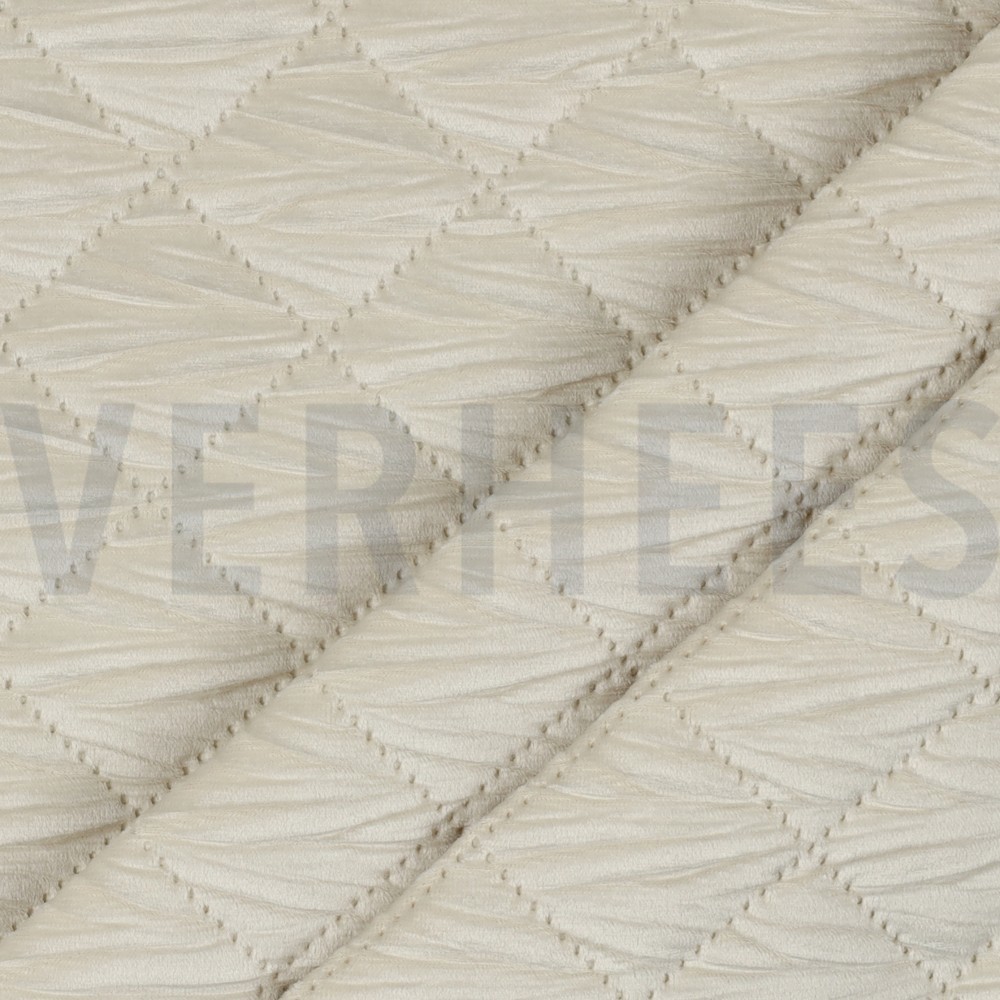 STEPPED VELVET ECRU #7
