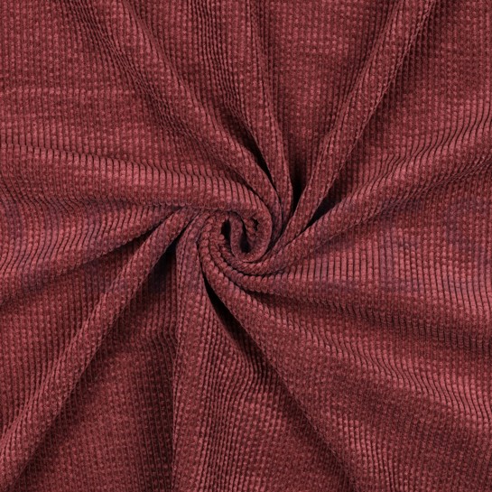 KUNSTPELZ CORD BORDEAUXROT #7