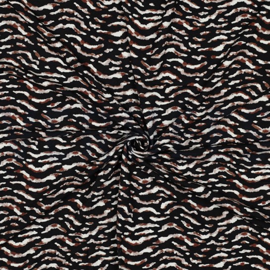 VISCOSE JERSEY DIGITAL ANIMAL SKIN BLACK #7