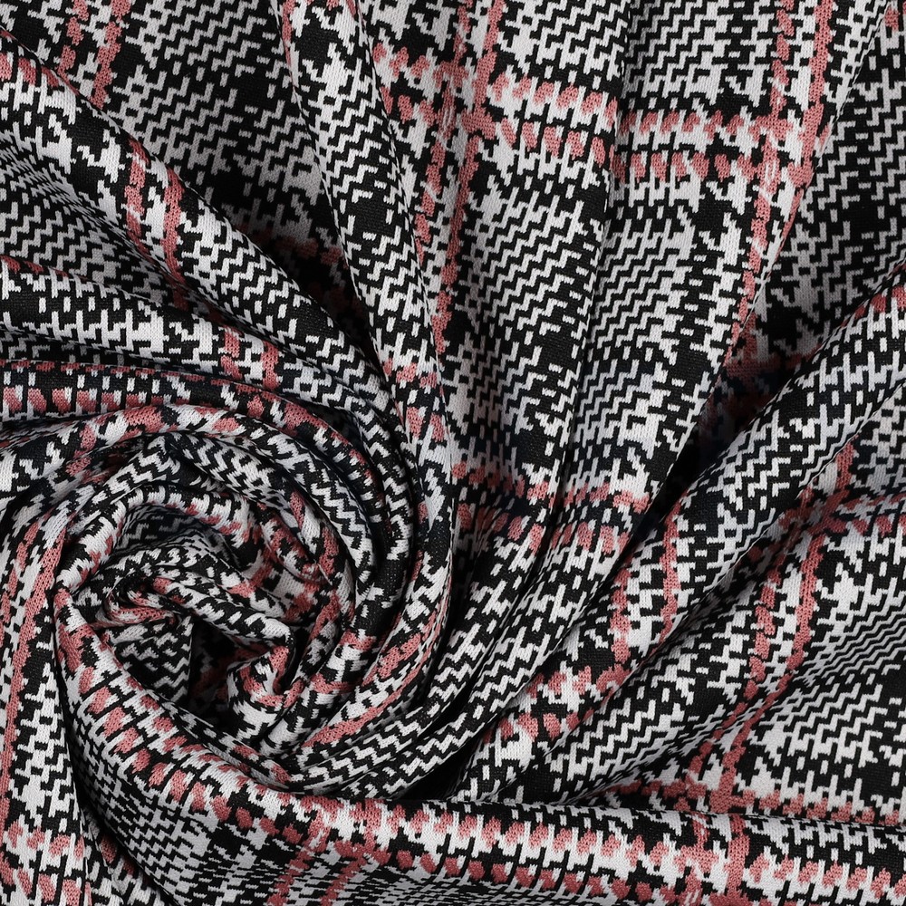 STRICK JACQUARD SCHWARZ/WEISS #7