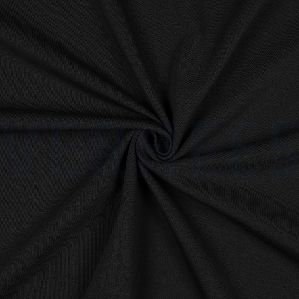 COTTON INTERLOCK JERSEY BLACK #7