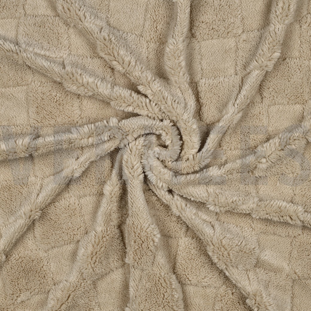FLEECE JACQUARD CARREAUX ÉCRU #7