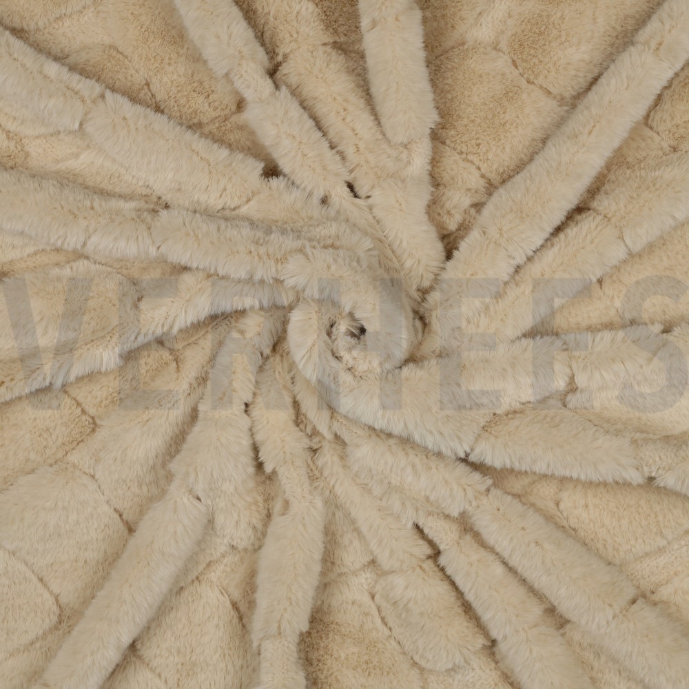 FAUX FUR ABSTRACT ECRU #7