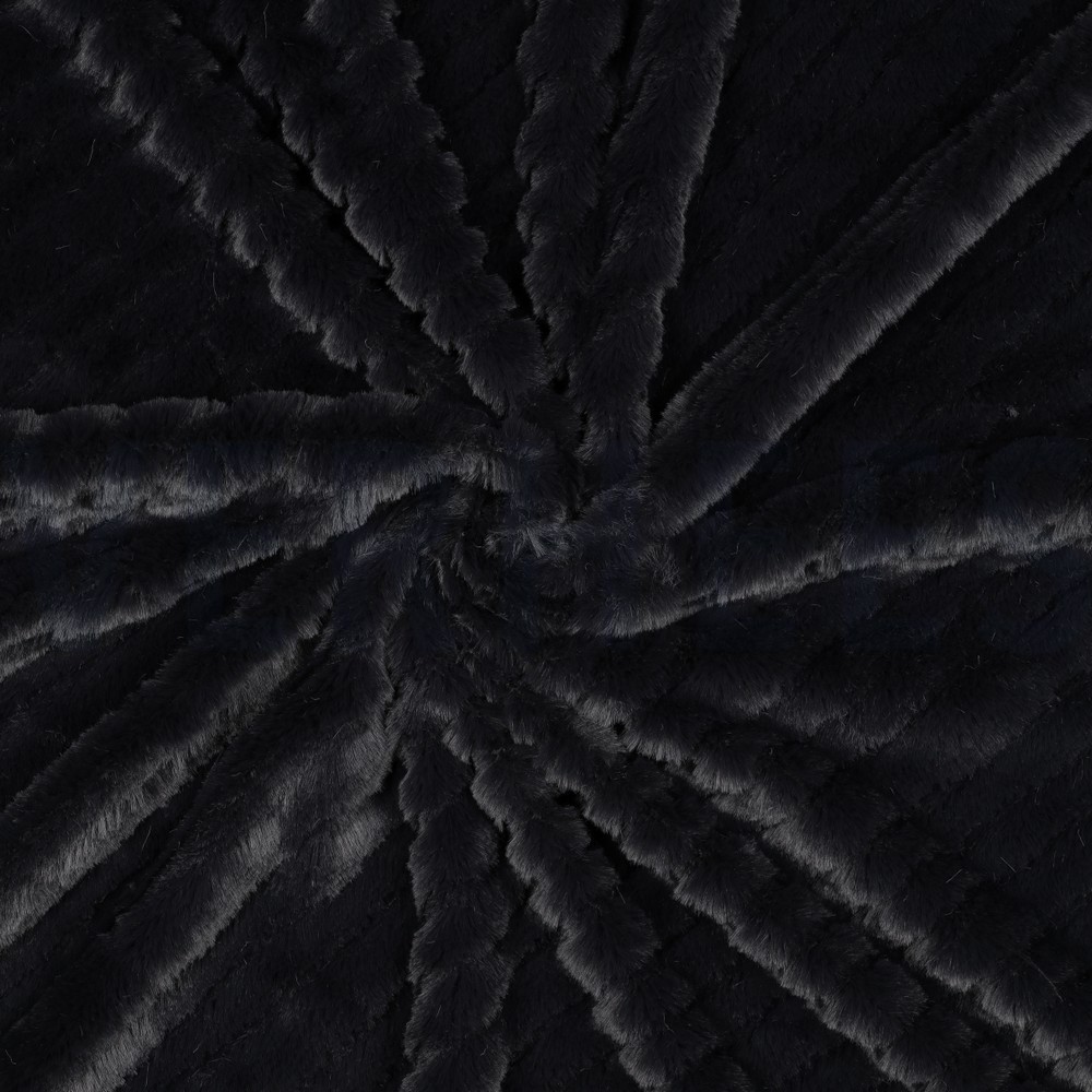FAUX FUR STRIPES ANTHRACITE #7
