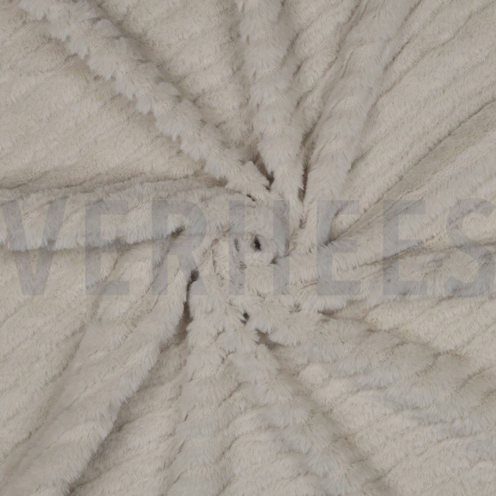 KUNSTPELZ STREIFEN BEIGE #7