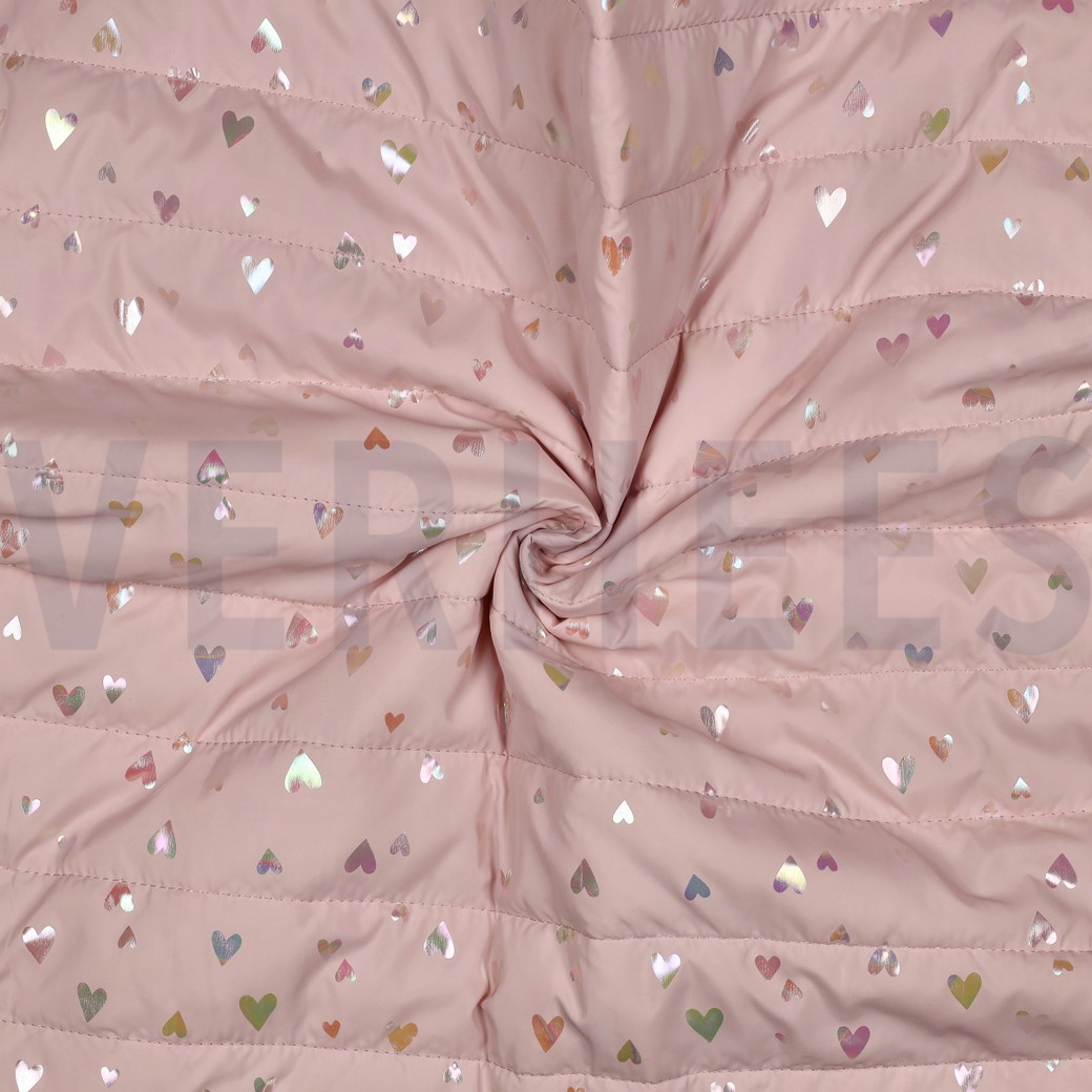 STEPPED FOIL HEARTS LIGHT ROSE #7