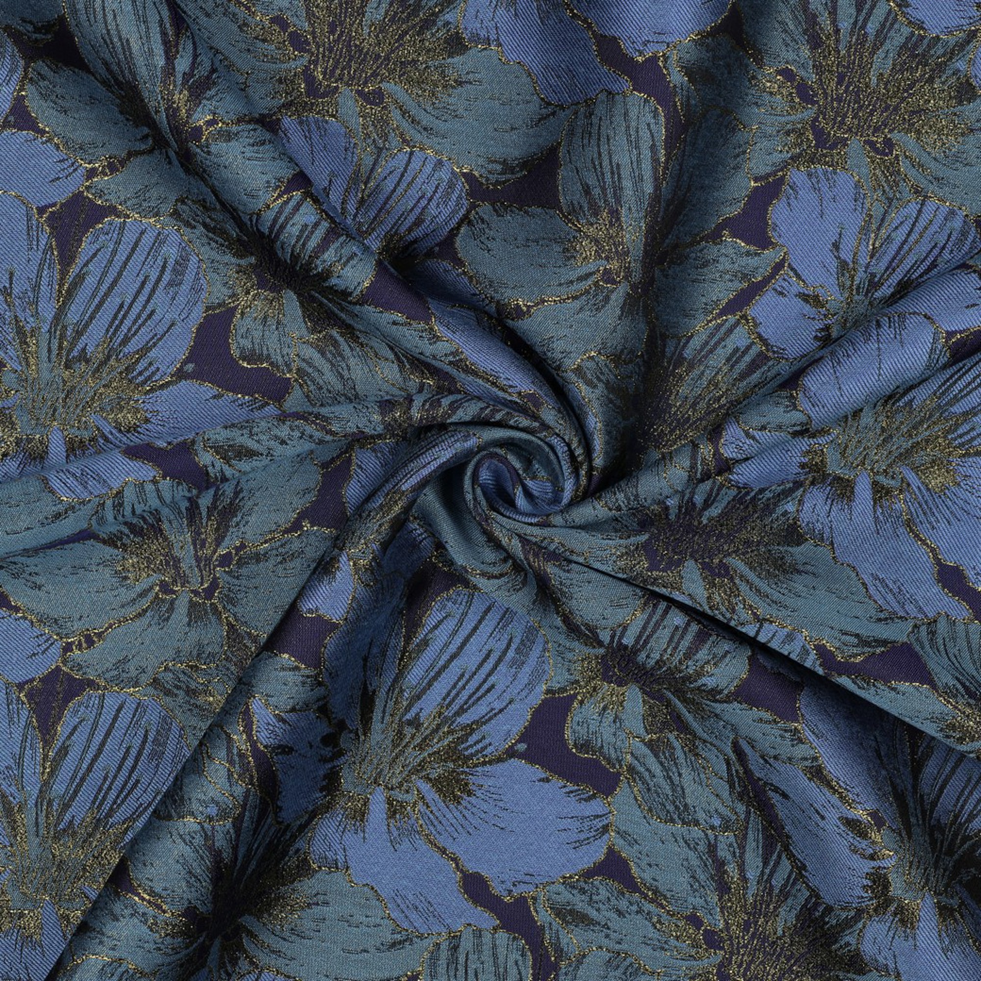 JACQUARD BLOEMEN BLAUW (high resolution) #3