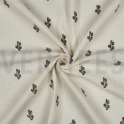 MUSSELIN STICKEREI KAKTUS NATUR (thumbnail) #3