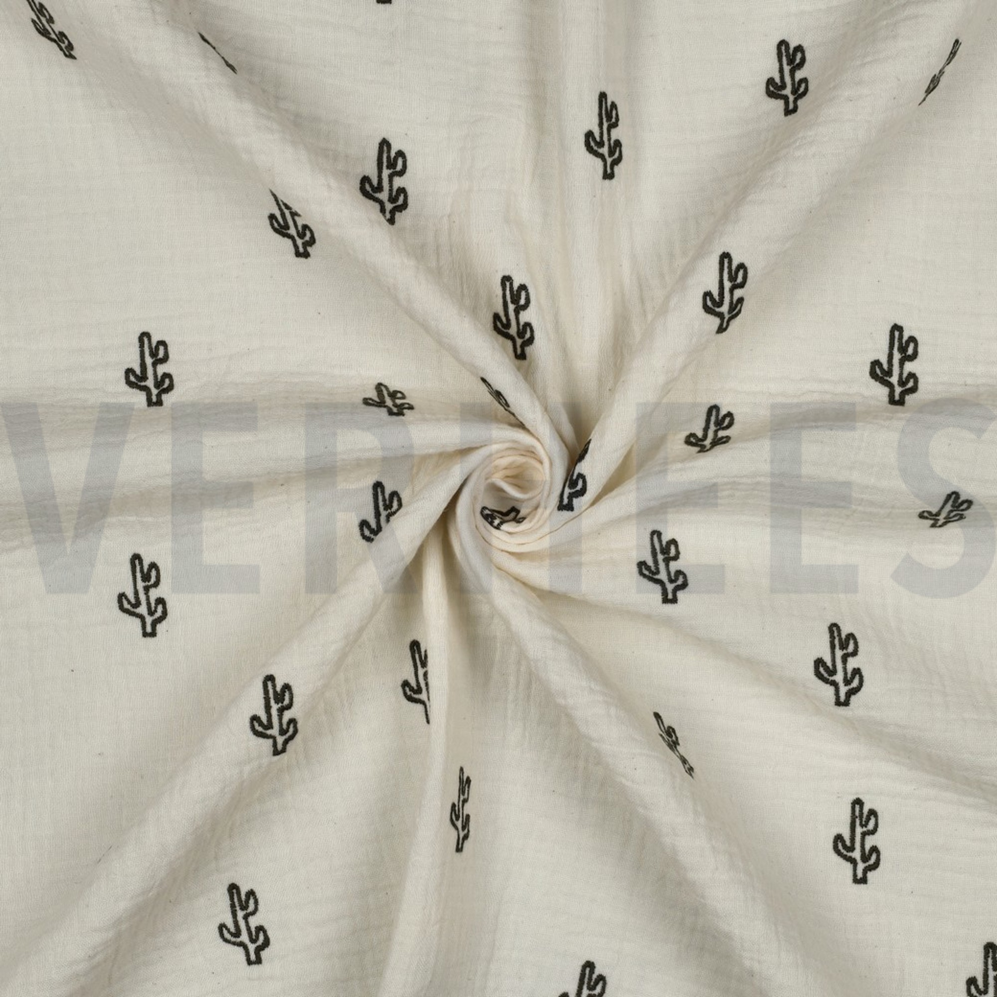 MUSSELIN STICKEREI KAKTUS NATUR (high resolution) #3