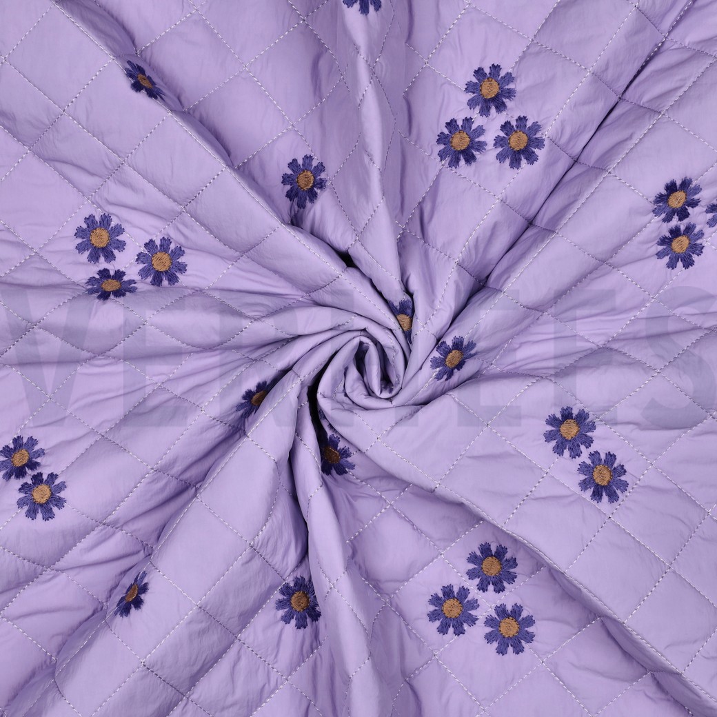 STEPPED EMBROIDERY FLOWERS LILAC #7