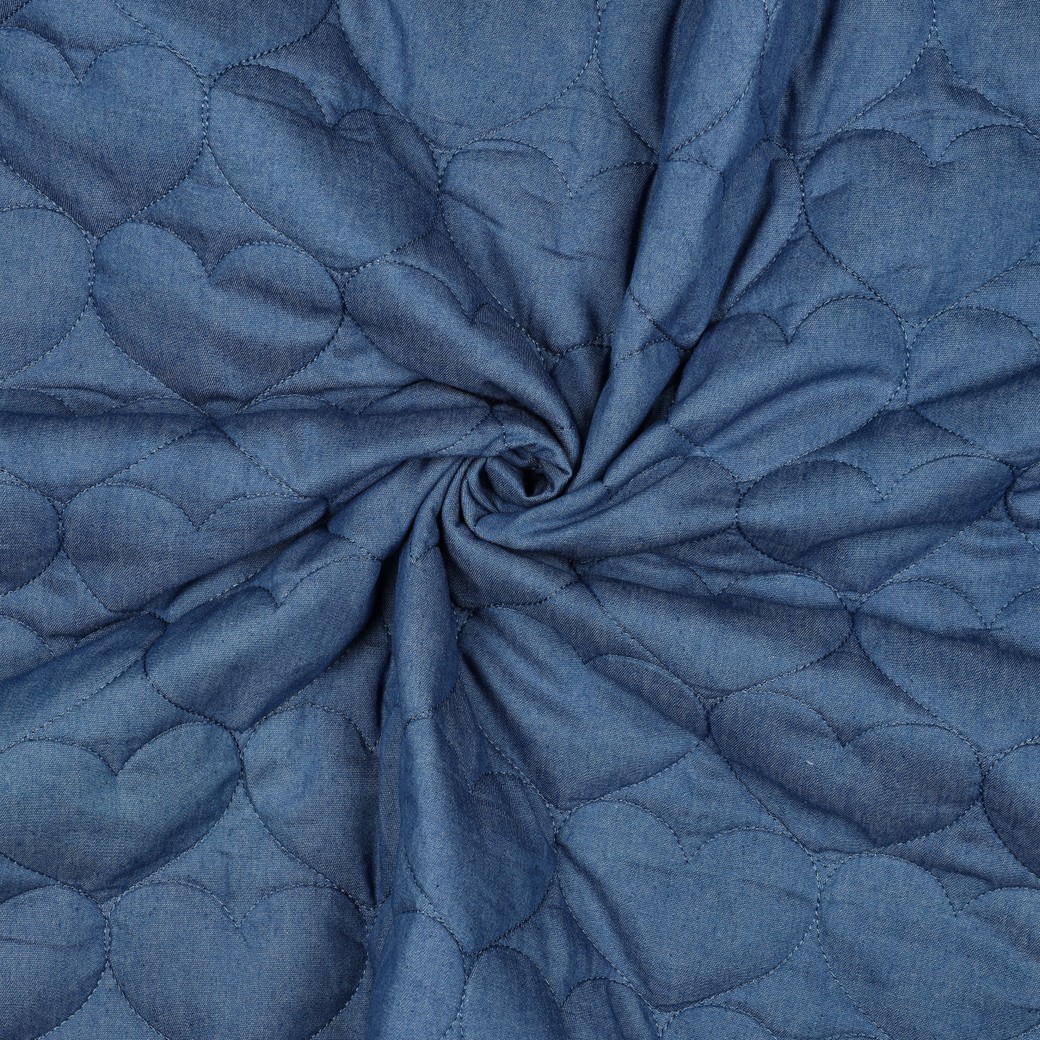GEWATTEERD DENIM HARTEN JEANSBLAUW #7