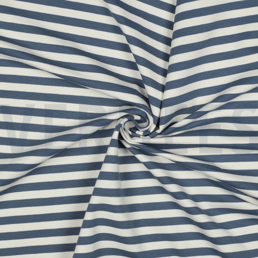 FRENCH TERRY YARN DYED STRIPES JEANS #7