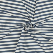 FRENCH TERRY GARNGEFÄRBT STREIFEN JEANSBLAU (thumbnail) #3