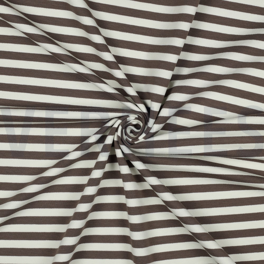 FRENCH TERRY YARN DYED STRIPES TAUPE #7