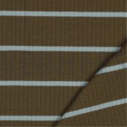 RIPPEN GARNGEFÄRBT STREIFEN ARMYGRÜN / MINT (thumbnail) #3