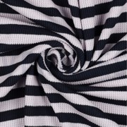 WAFFEL GARNGEFÄRBT STREIFEN MARINEBLAU/LILA (thumbnail) #3