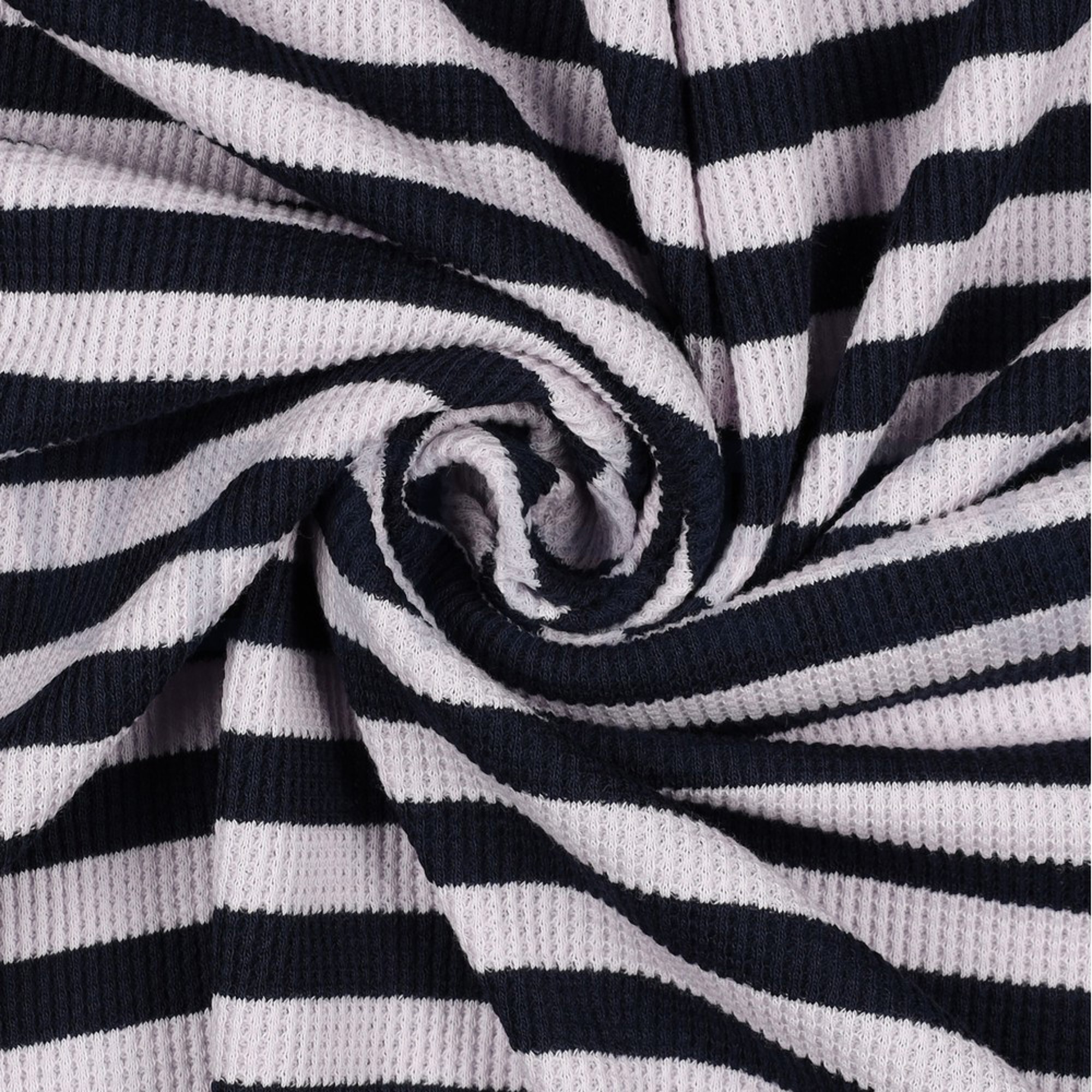 WAFFEL GARNGEFÄRBT STREIFEN MARINEBLAU/LILA (high resolution) #3