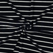 COTTON TOWELLING YARN DYED STRIPES DARK BLUE (thumbnail) #3