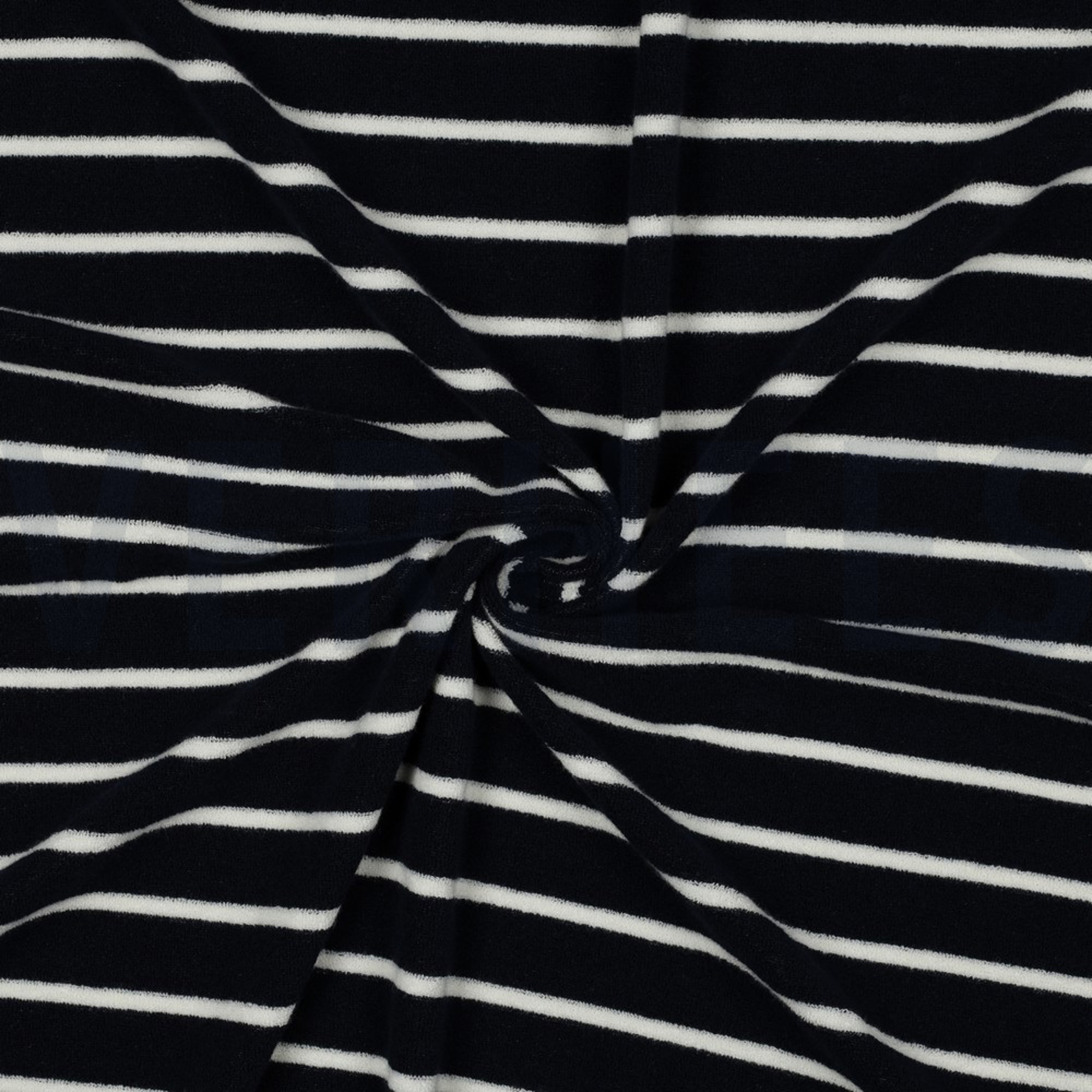 COTTON TOWELLING YARN DYED STRIPES DARK BLUE (high resolution) #3