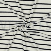 BAUMWOLLE FROTTEE GARNGEFÄRBT STREIFEN DUNKELBLAU (thumbnail) #3