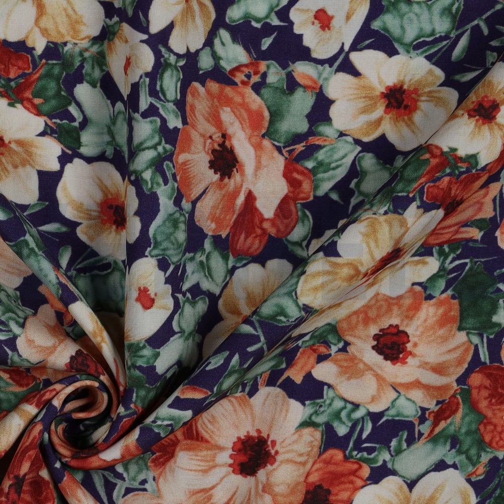 VISCOSE RADIANCE DIGITAL FLEURS MULTICOLORE #7