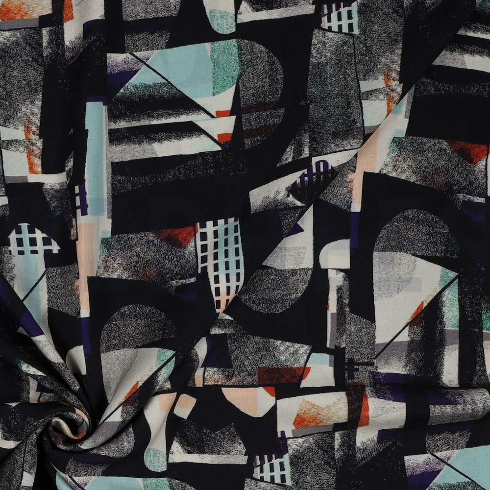 VISCOSE RADIANCE DIGITAL ABSTRAIT MULTICOLORE #7