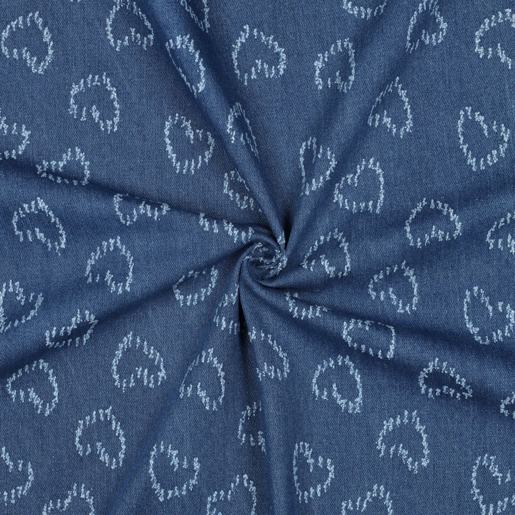 DENIM JACQUARD HEARTS JEANS #7