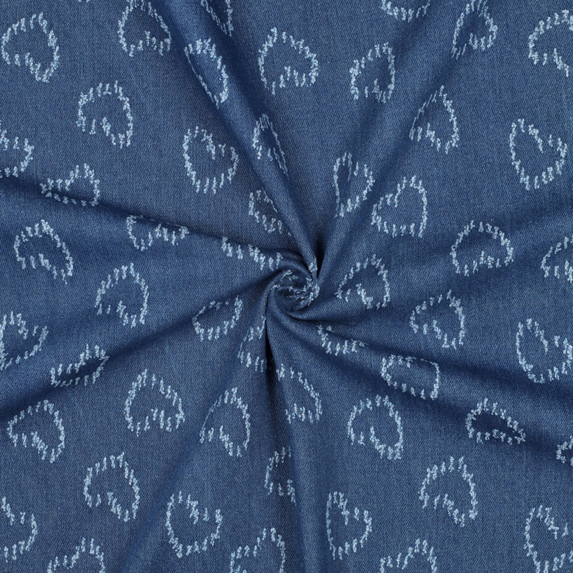 DENIM JACQUARD HERZEN JEANSBLAU (high resolution) #3