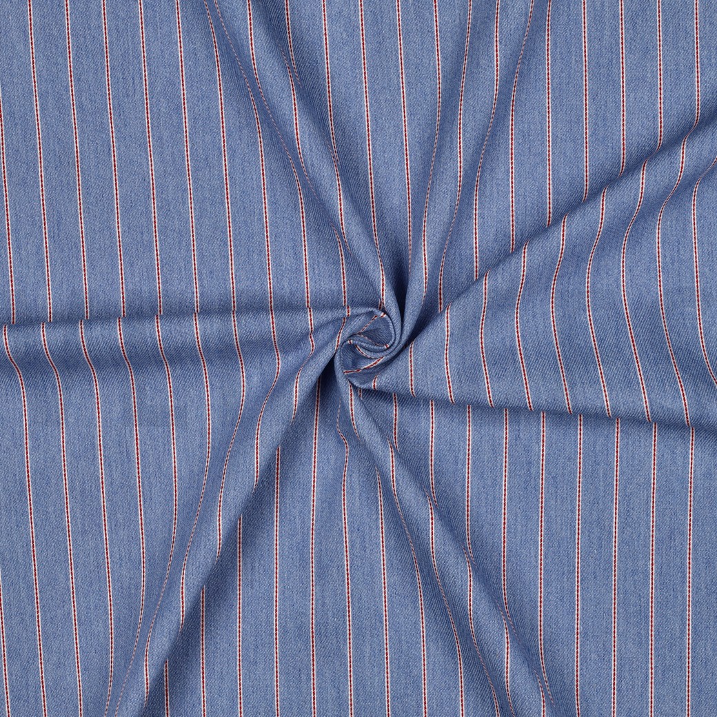 DENIM STREPEN LICHTBLAUW #7
