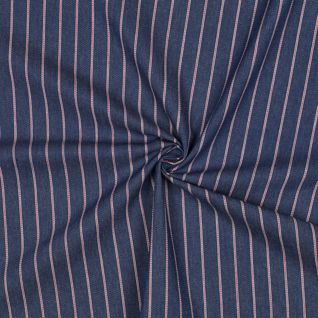 DENIM RAYURES BLEU #7