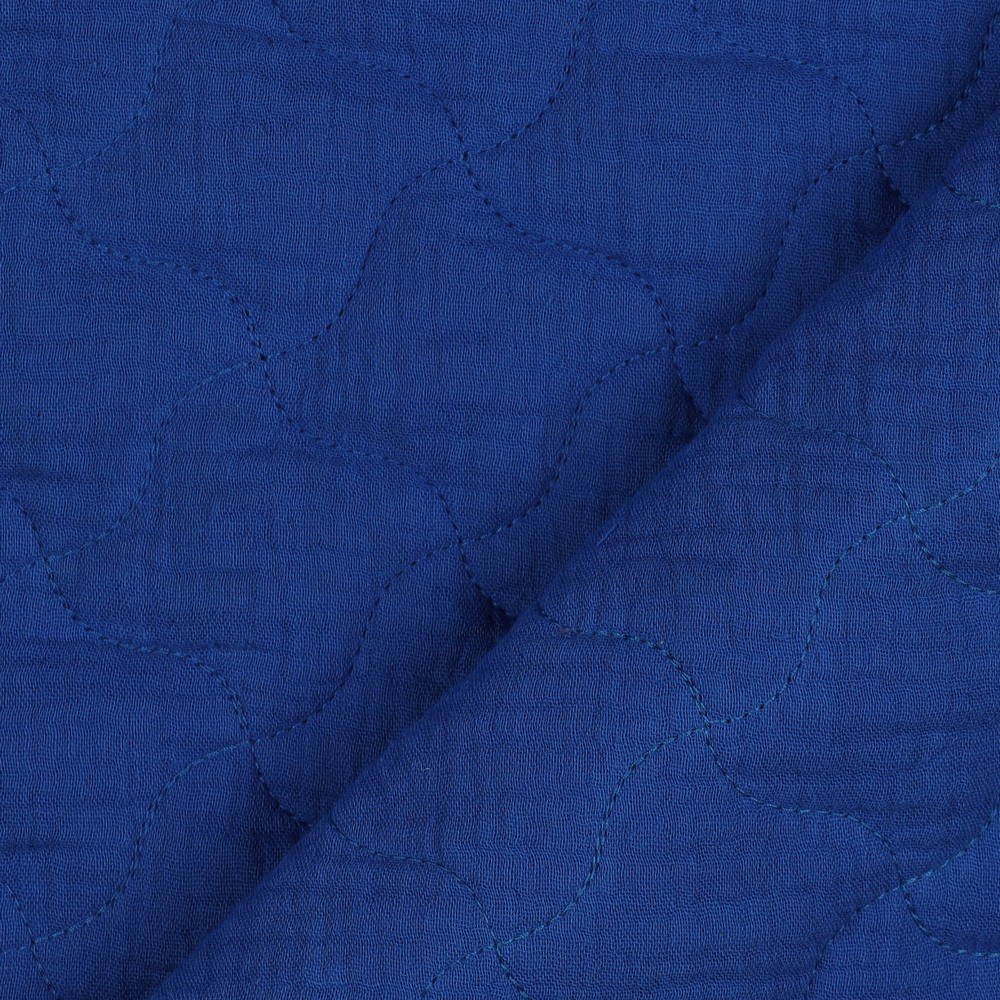 DOUBLE GAUZE QUILT KOBALTBLAUW #7