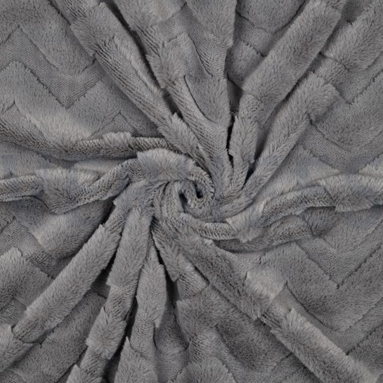 FLEECE ABSTRACT GRAU #7