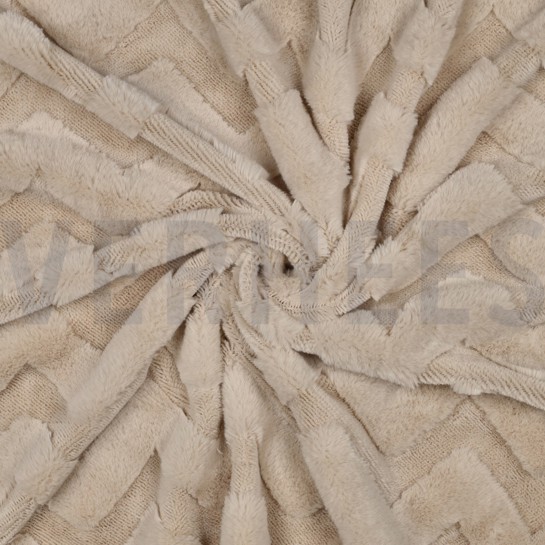 FLEECE ABSTRACT BEIGE #7