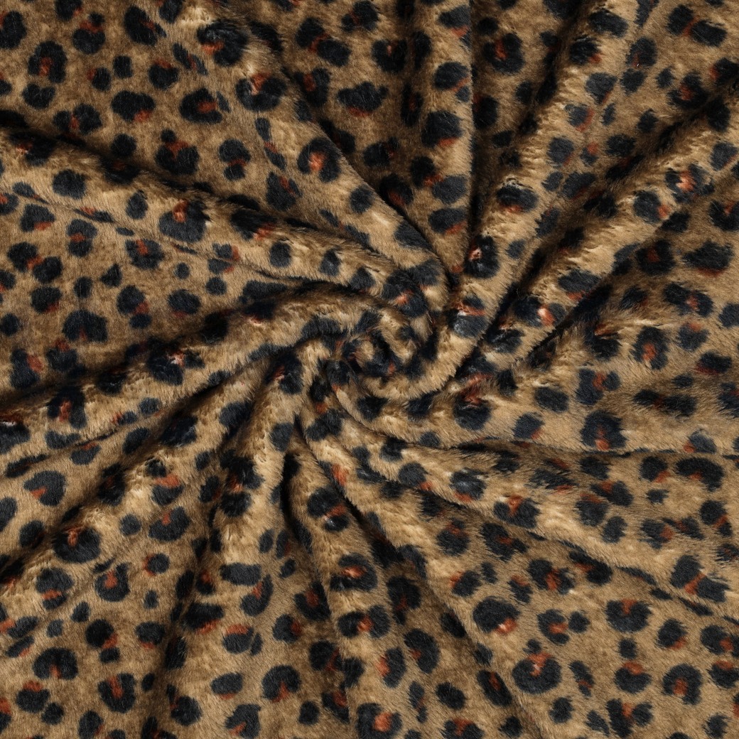 FLEECE BEIDSEITIG TIERHAUT BRAUN #7