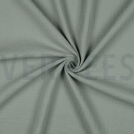 DOUBLE GAZE DE COTON 160CM VERT #7
