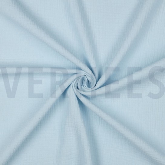 DOUBLE GAZE DE COTON 160CM BLEU #7