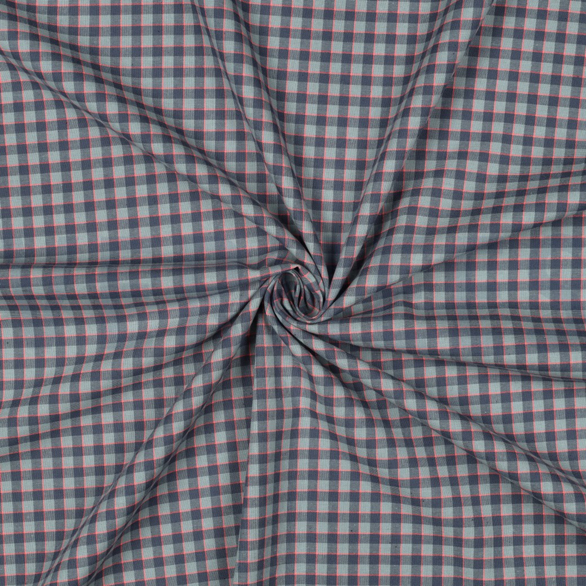 BAUMWOLLE GARNGEFÄRBT KAROS TEAL (high resolution) #3