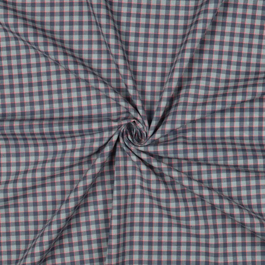 BAUMWOLLE GARNGEFÄRBT KAROS TEAL #7