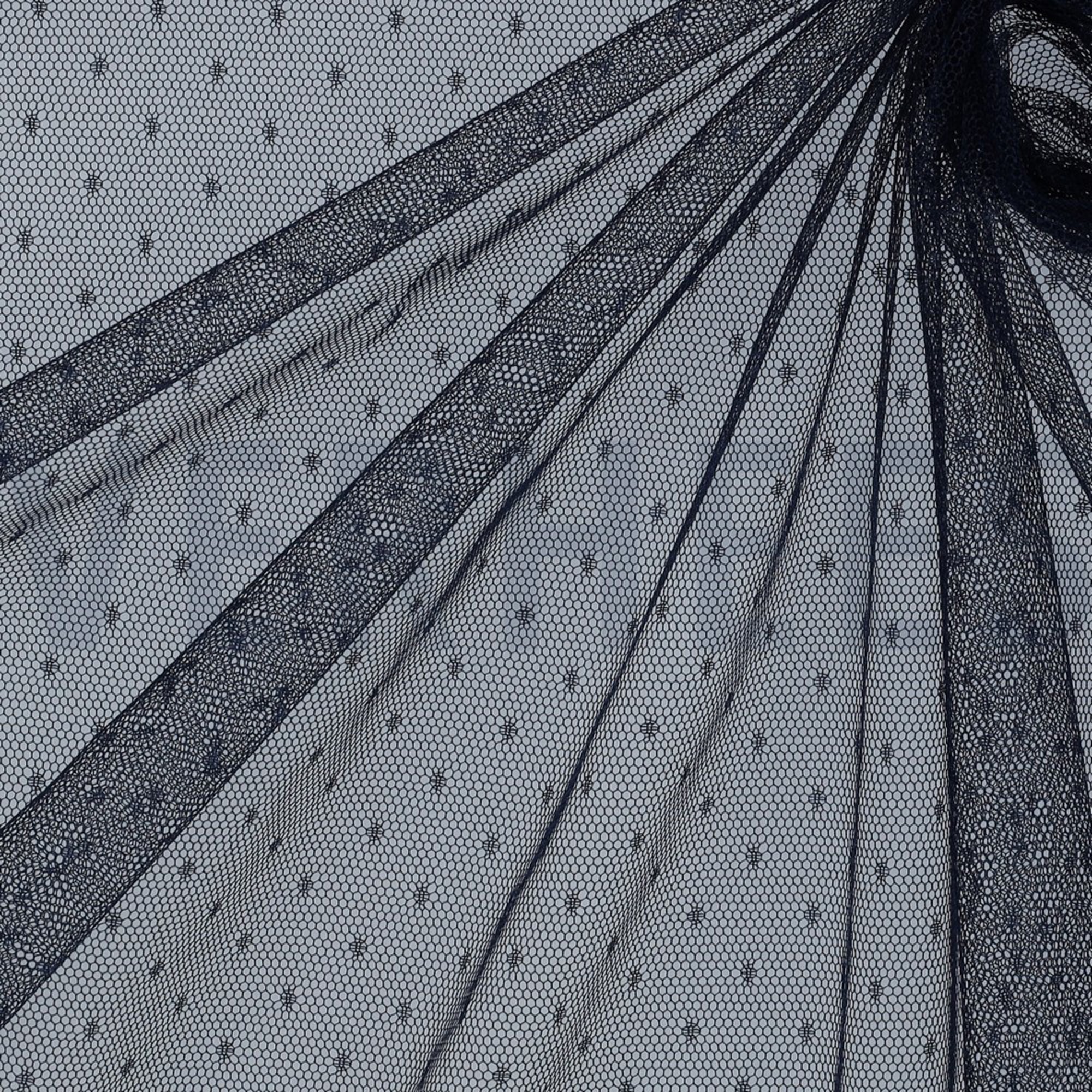 FINE TULE DOTS NAVY (high resolution) #3