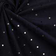 FEINCORD GOLD FOLIE PUNKTE MARINEBLAU (thumbnail) #3